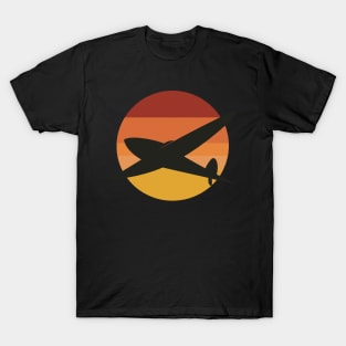 Glider Sailplane Biplane aerial floating soaring T-Shirt